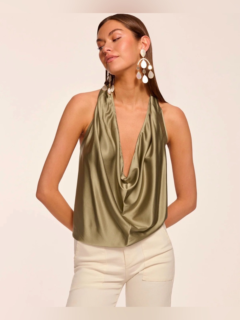Ramy Brook Harriet Silk Convertible Halter Tank Top Medium - Picture 5 of 10